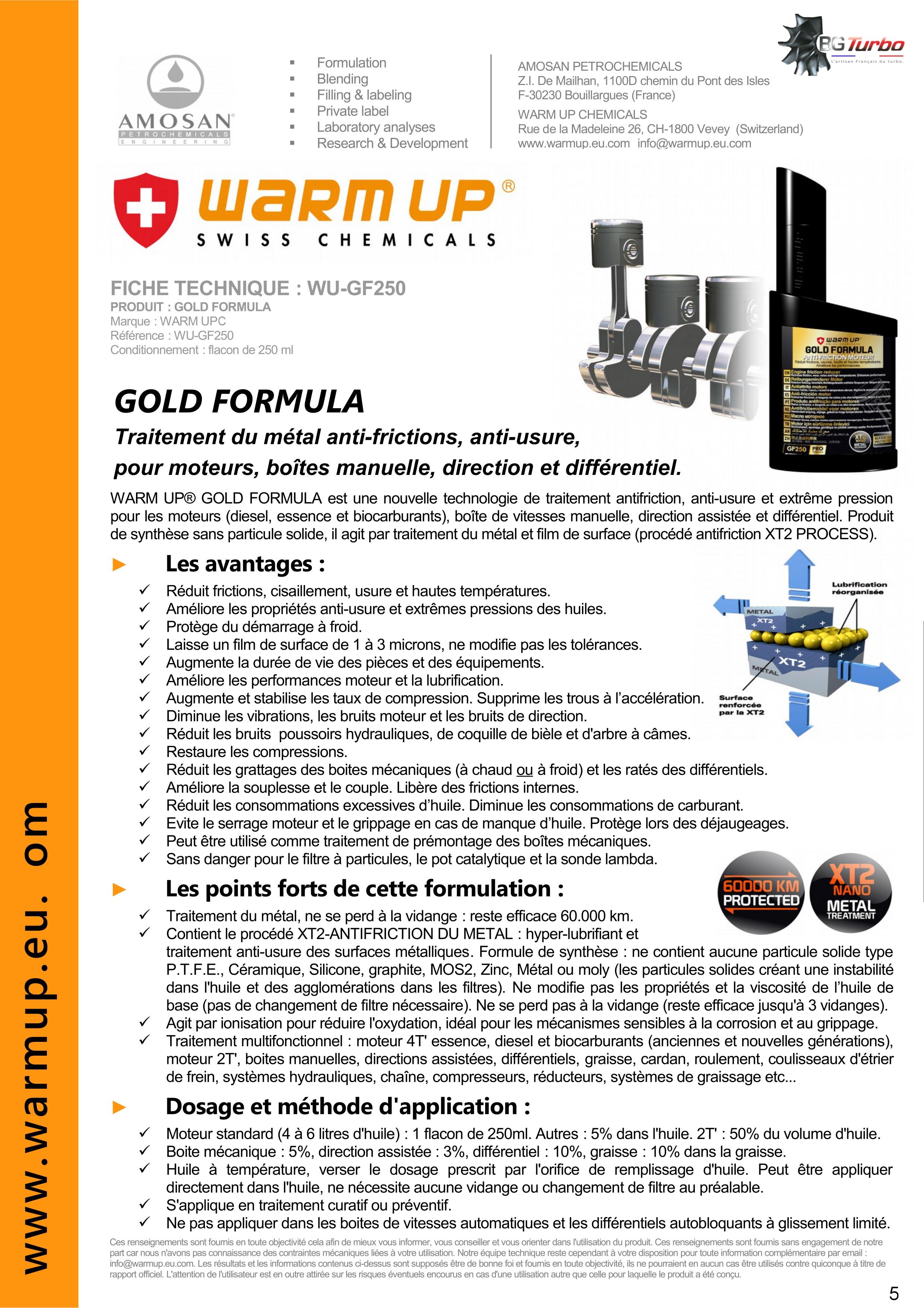 WARM UP Gold Formula 250 ml
